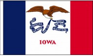 Iowa Table Flags